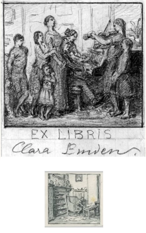 Ex libris Per la sorella di Alfred, Clara
